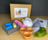 The 'no pricks' vegan cactus needle felting kit!