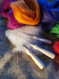 Wooden felting needle handle - for one needle